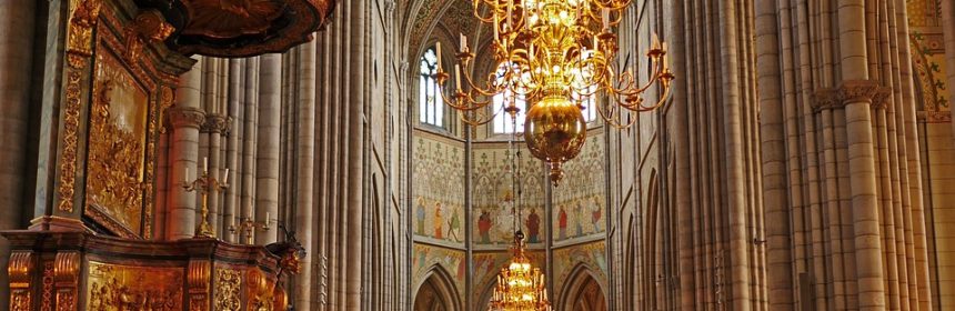 Interiör i i Uppsala domkyrka.