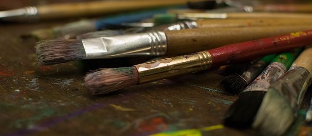 pensel, måla, konst