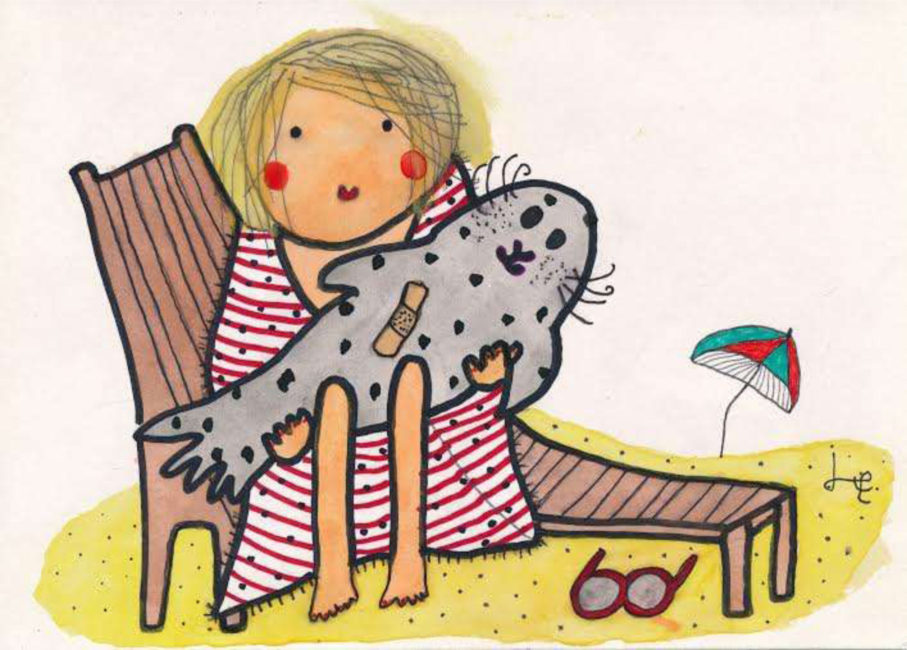 Barnteater - Barbro badar (dekorativ bild)