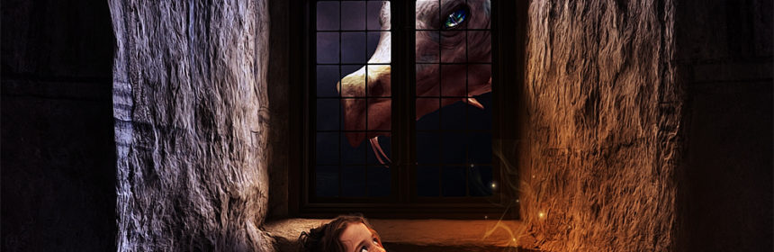 Sagor på tyska (dekorativ bild av en sagoscen)