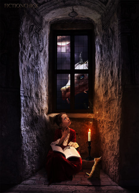 Sagor på tyska (dekorativ bild av en sagoscen)