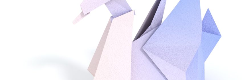 Origami med Stormästare Norio Torimoto på Knivsta bibliotek (dekorativ bild av en origamisvan)