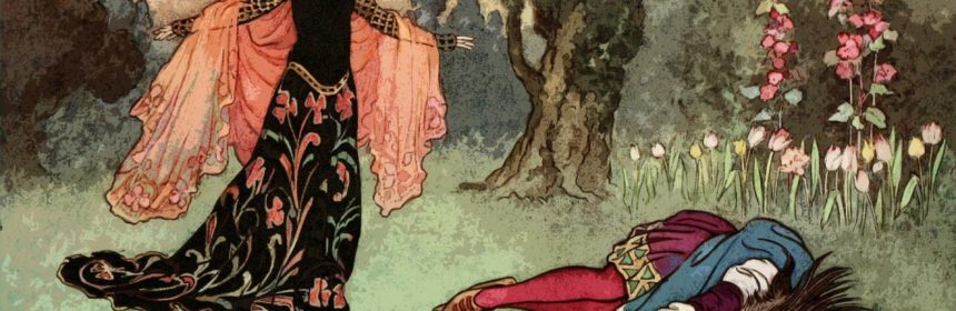 Sagor på sorani på Sävjabiblioteket (dekorativ bild av sagovärld)